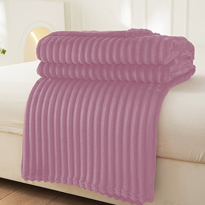 Luxury Soft Plush Rib Blanket – Warm and Stylish for Sofa and Bed 9