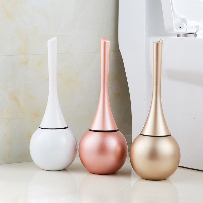Luxury Toilet Brush with Holder – Splash-Free Hygienic Design for Modern Bathrooms, Matte Finish, Easy to Clean 1