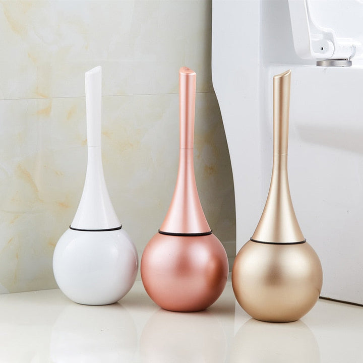 Luxury Toilet Brush with Holder – Splash-Free Hygienic Design for Modern Bathrooms, Matte Finish, Easy to Clean 1