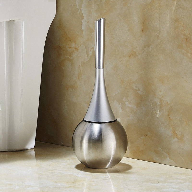 Luxury Toilet Brush with Holder – Splash-Free Hygienic Design for Modern Bathrooms, Matte Finish, Easy to Clean 2