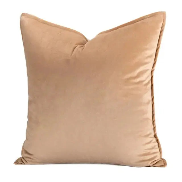 Luxury Velvet Cushion Cover with Flannel Edge – Soft Couch Cushion Covers in Multiple Sizes and Colors 0