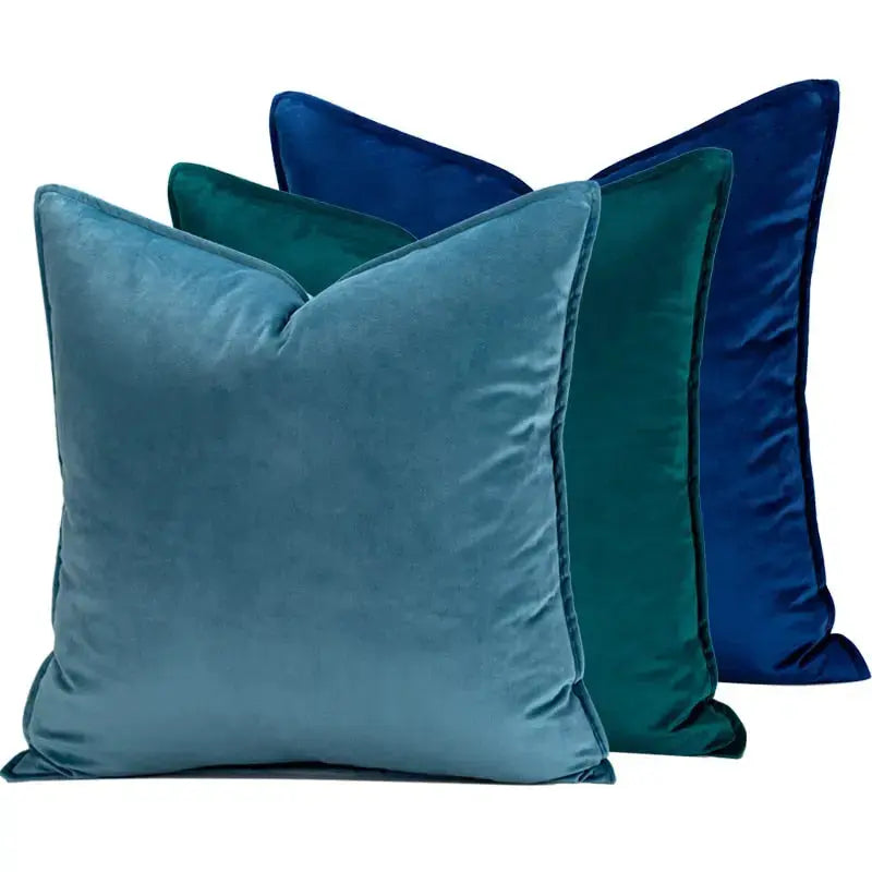 Luxury Velvet Cushion Cover with Flannel Edge – Soft Couch Cushion Covers in Multiple Sizes and Colors 1