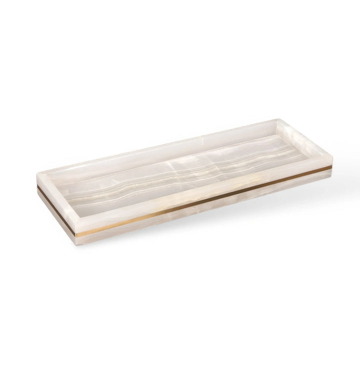 Marble-Look Bathroom Accessories Set with Gold Accents – Soap Dispenser, Toothbrush Holder, Dish, and Tray 16