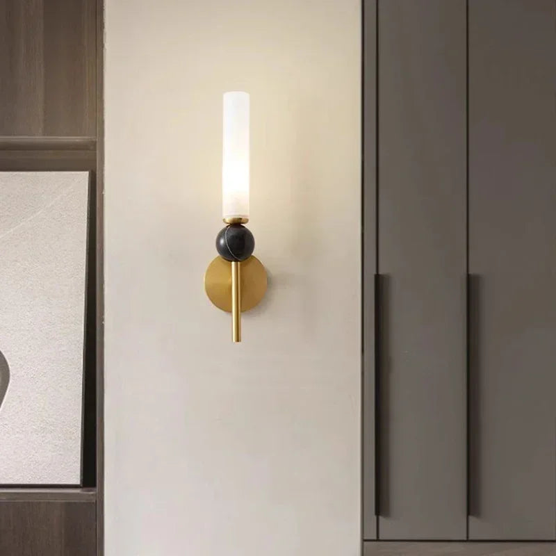 Marble Wall Lamp with Integrated LED – Minimalist Design for Modern Interiors 0