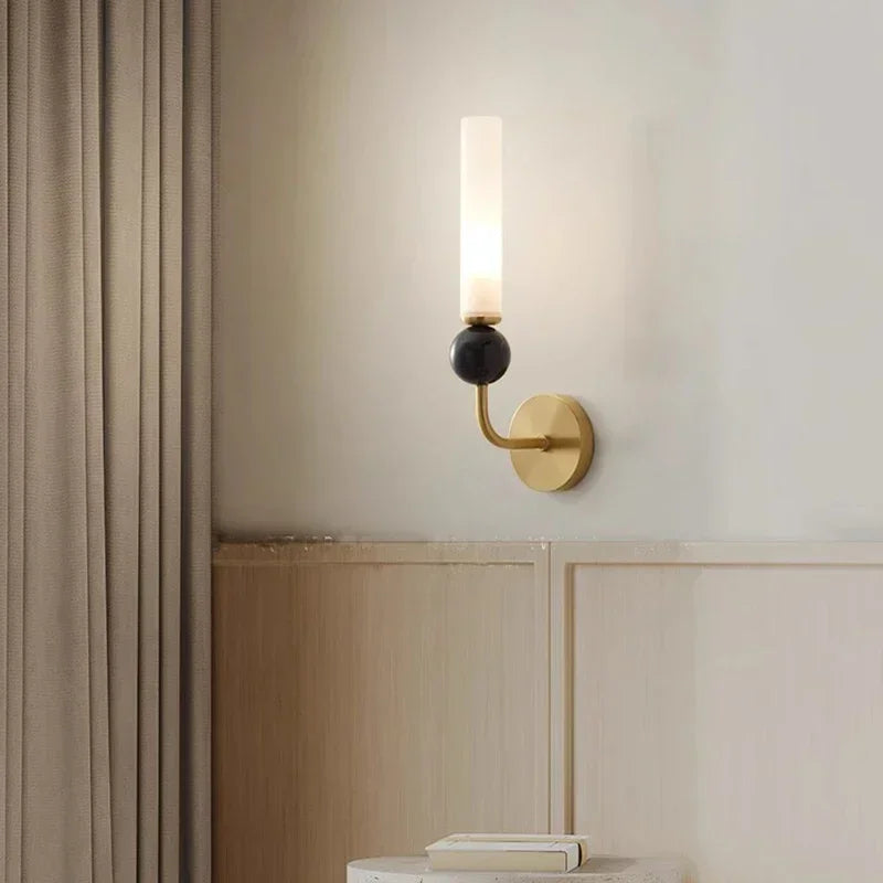 Marble Wall Lamp with Integrated LED – Minimalist Design for Modern Interiors 1