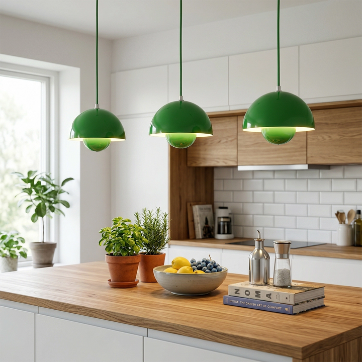 Mid-Century Modern Flower Bud Pendant Light - Versatile Black Kitchen Pendant Lighting with Geometric Design 10