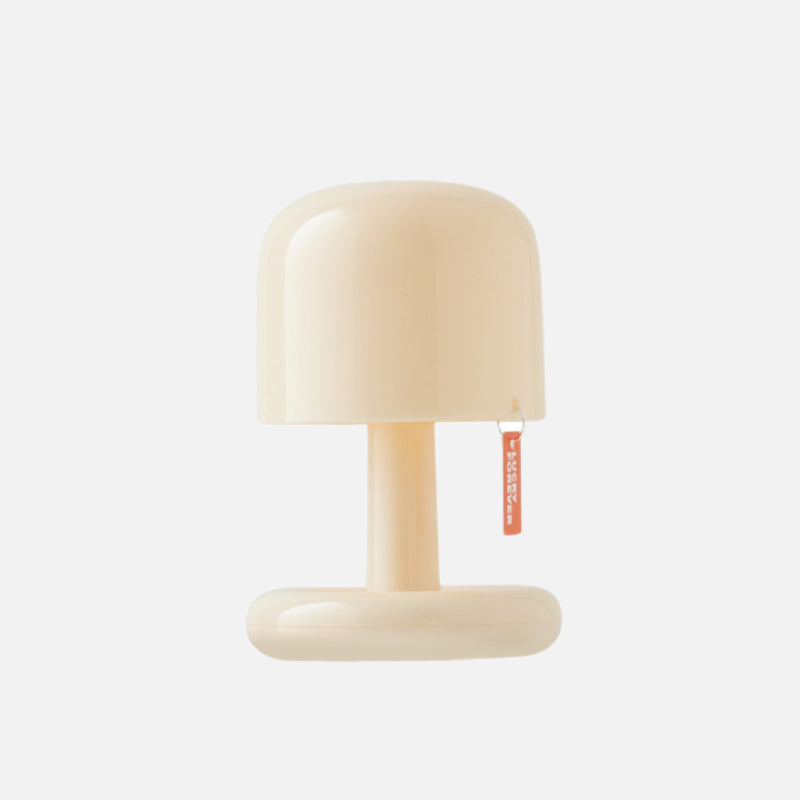 Mini Mushroom Cordless Table Lamp – Dimmable LED Bedside Lamp with Touch Switch in Ivory 0