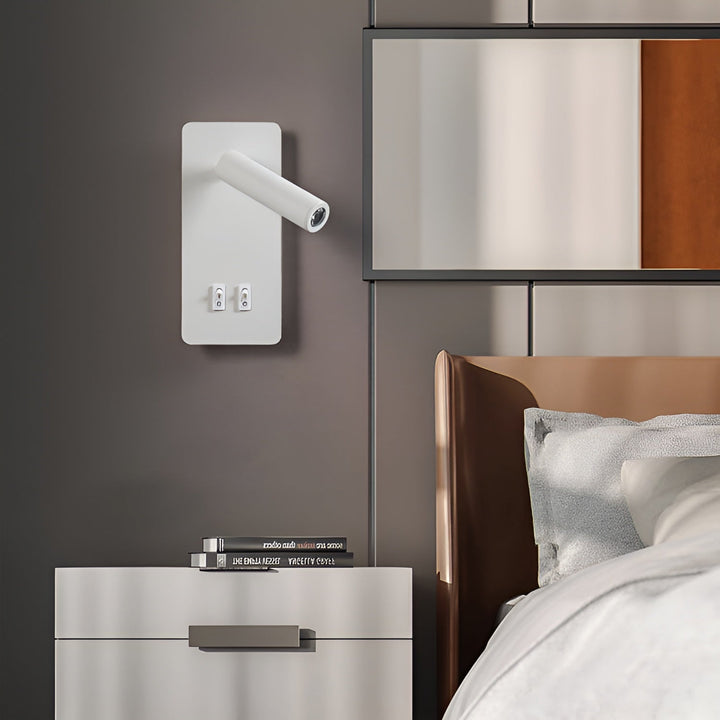 Minimalist Cylindrical Wall Lamp with Dual Switch and 330° Rotatable LED Light – Iron Design 4