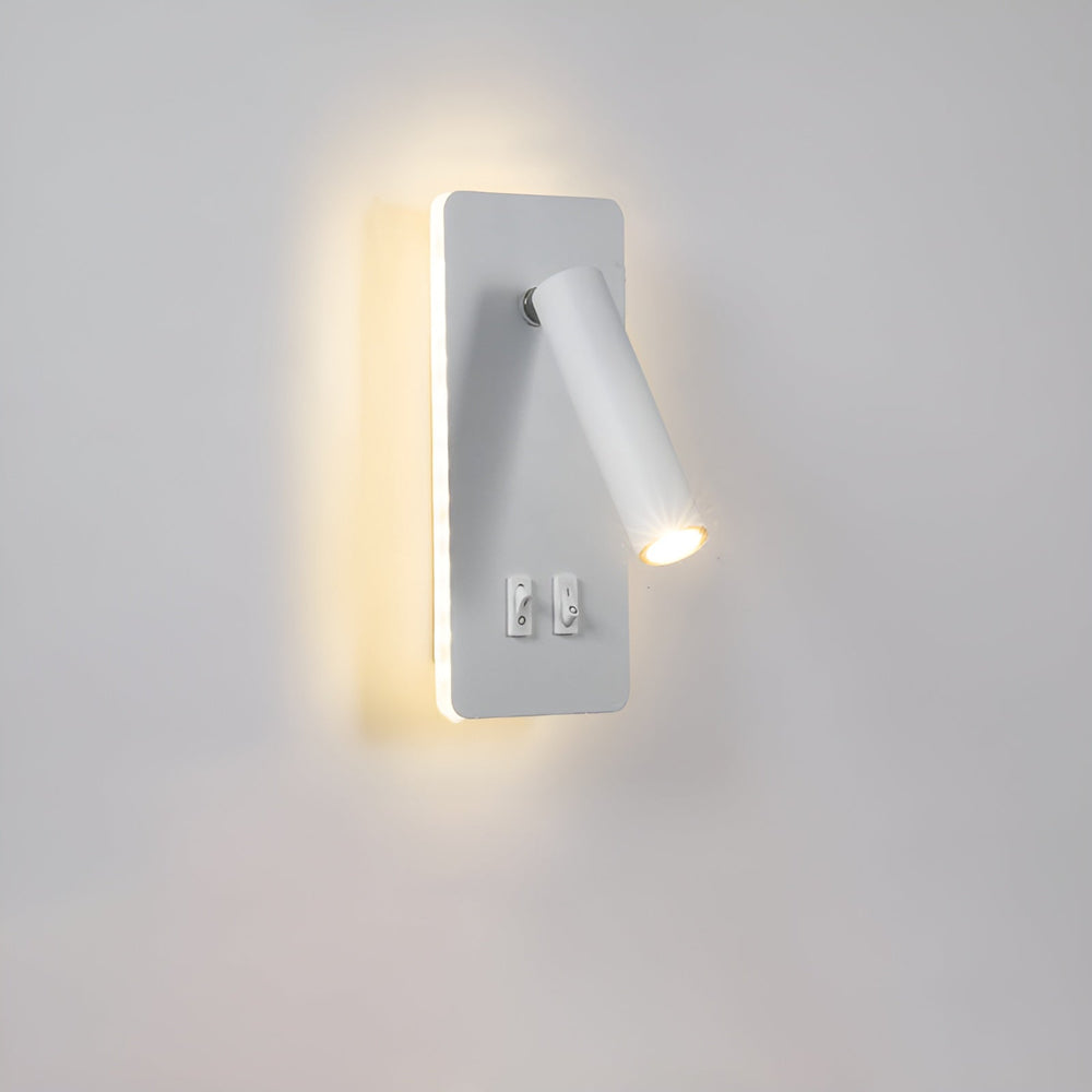 Minimalist Cylindrical Wall Lamp with Dual Switch and 330° Rotatable LED Light – Iron Design 6