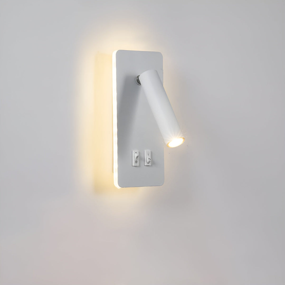 Minimalist Cylindrical Wall Lamp with Dual Switch and 330° Rotatable LED Light – Iron Design 6