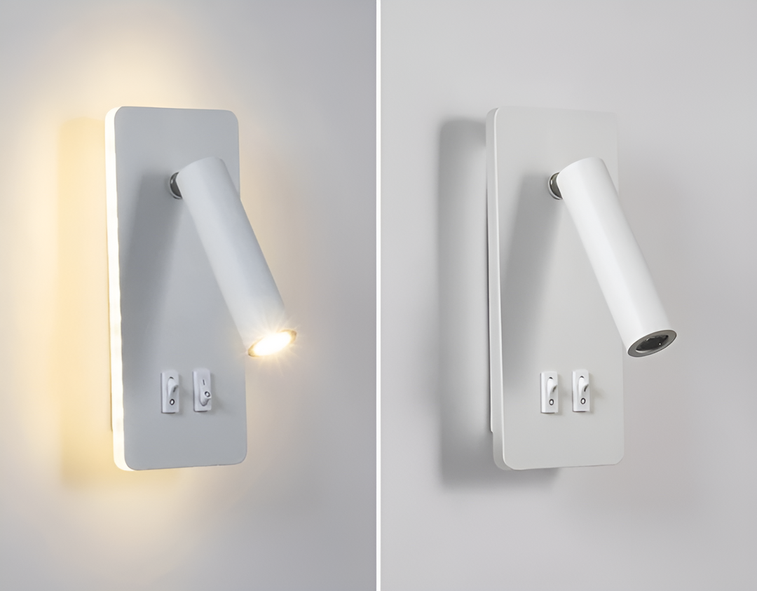 Minimalist Cylindrical Wall Lamp with Dual Switch and 330° Rotatable LED Light – Iron Design 8