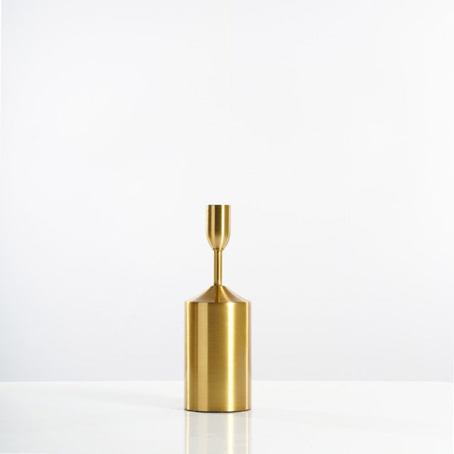 Minimalist Gold Candlestick Holders – Modern Metal Candle Holders in Various Heights for Elegant Home Decor 3