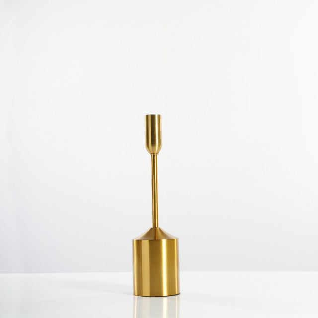 Minimalist Gold Candlestick Holders – Modern Metal Candle Holders in Various Heights for Elegant Home Decor 4