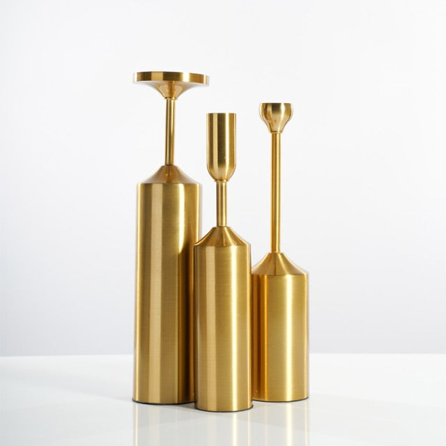 Minimalist Gold Candlestick Holders – Modern Metal Candle Holders in Various Heights for Elegant Home Decor 5
