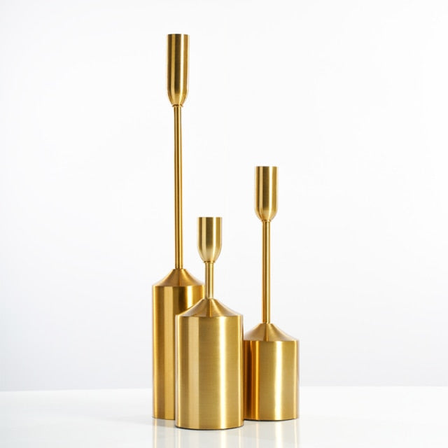 Minimalist Gold Candlestick Holders – Modern Metal Candle Holders in Various Heights for Elegant Home Decor 6