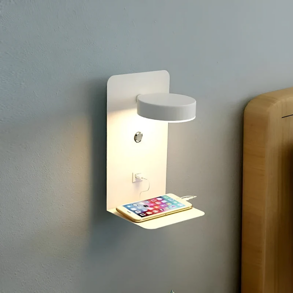 Minimalist LED Wall Lamp with USB Charging Port for Modern Interiors 1