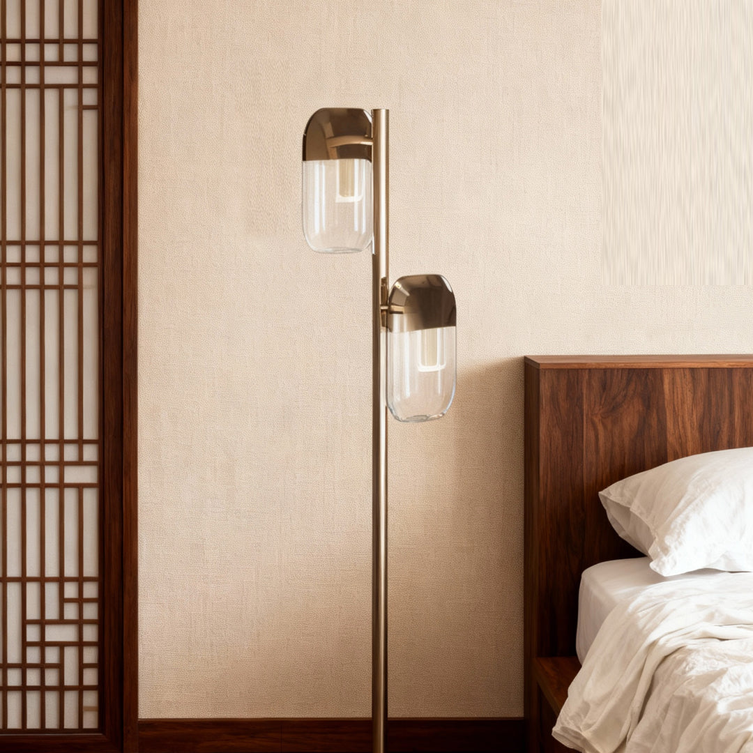 Minimalist Modern Crystal Floor Lamp with Adjustable LED Lighting – Aluminum Frame 4