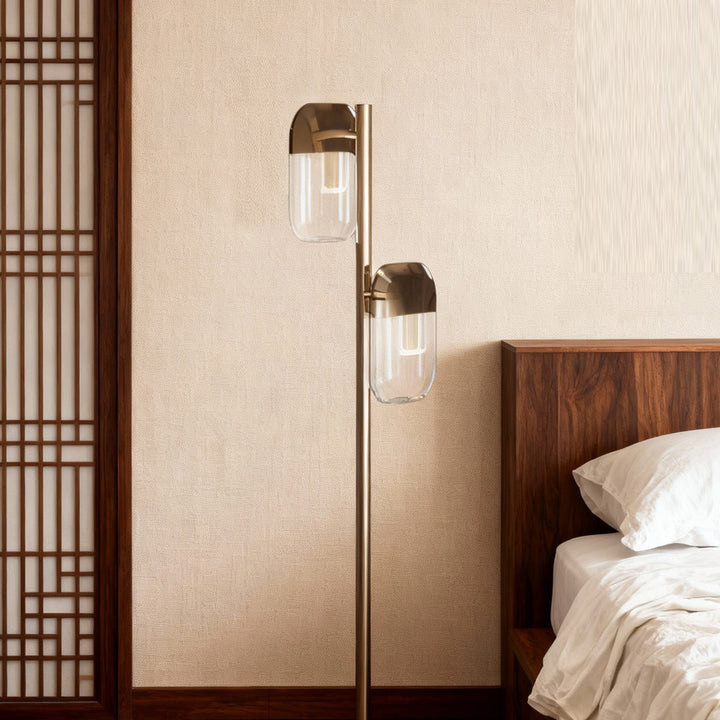 Minimalist Modern Crystal Floor Lamp with Adjustable LED Lighting – Aluminum Frame 4