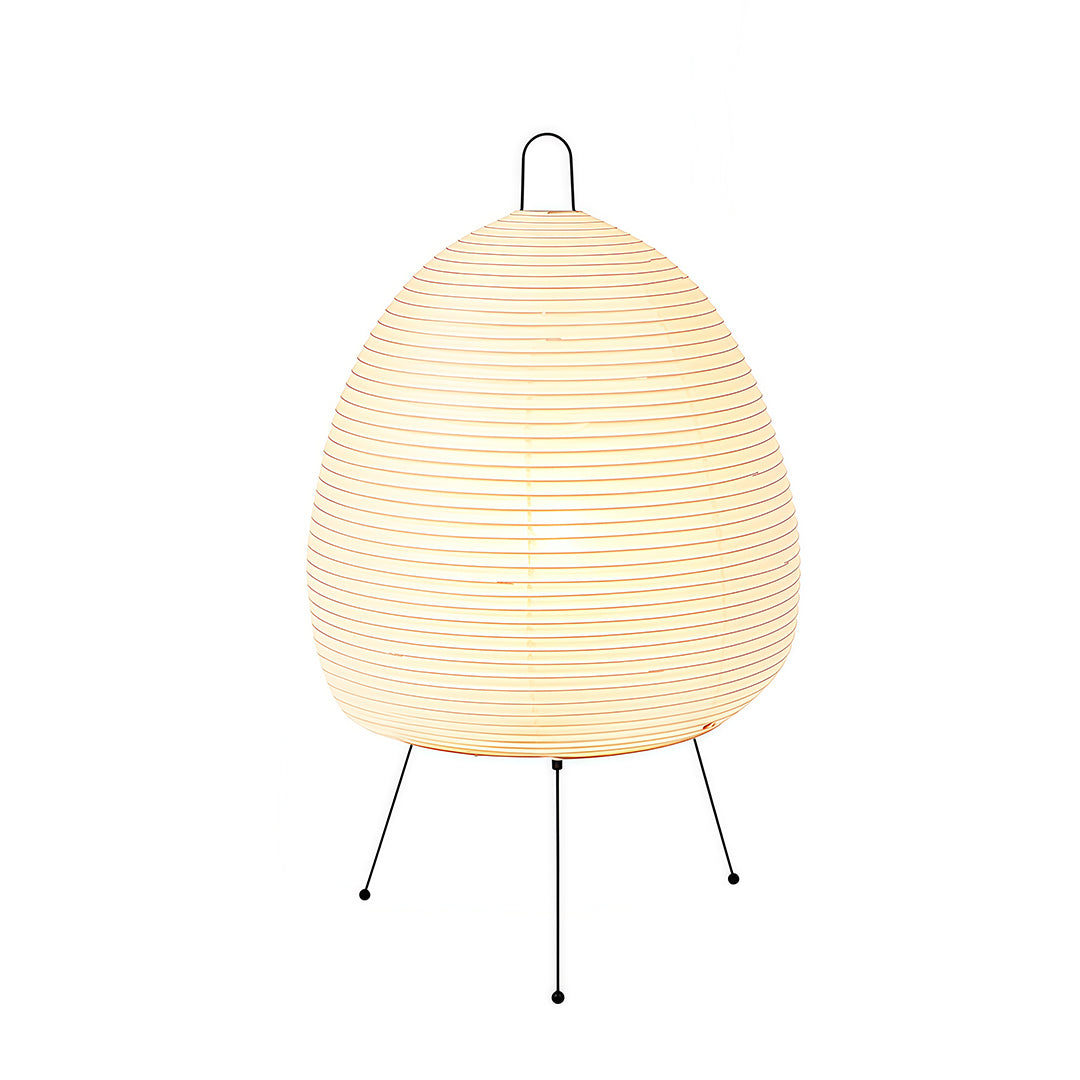 Minimalist Rice Paper Table Lamp with Tri-Color Light – Japanese Wabi-Sabi Design 0