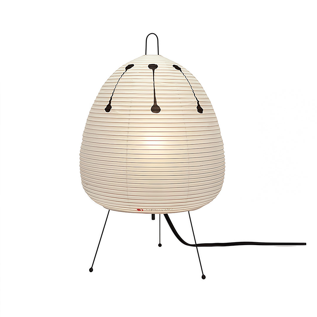 Minimalist Rice Paper Table Lamp with Tri-Color Light – Japanese Wabi-Sabi Design 10