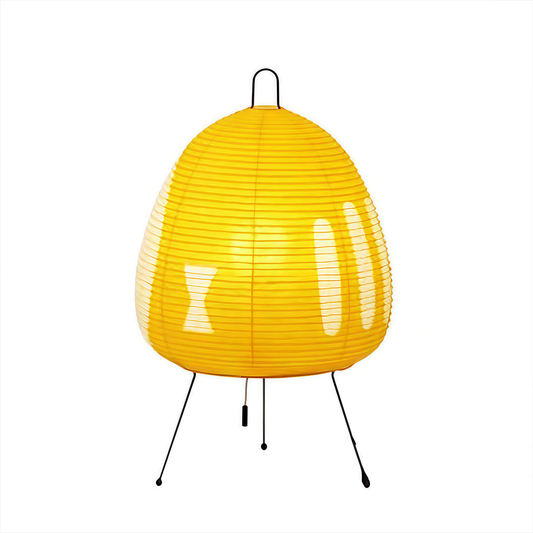 Minimalist Rice Paper Table Lamp with Tri-Color Light – Japanese Wabi-Sabi Design 11