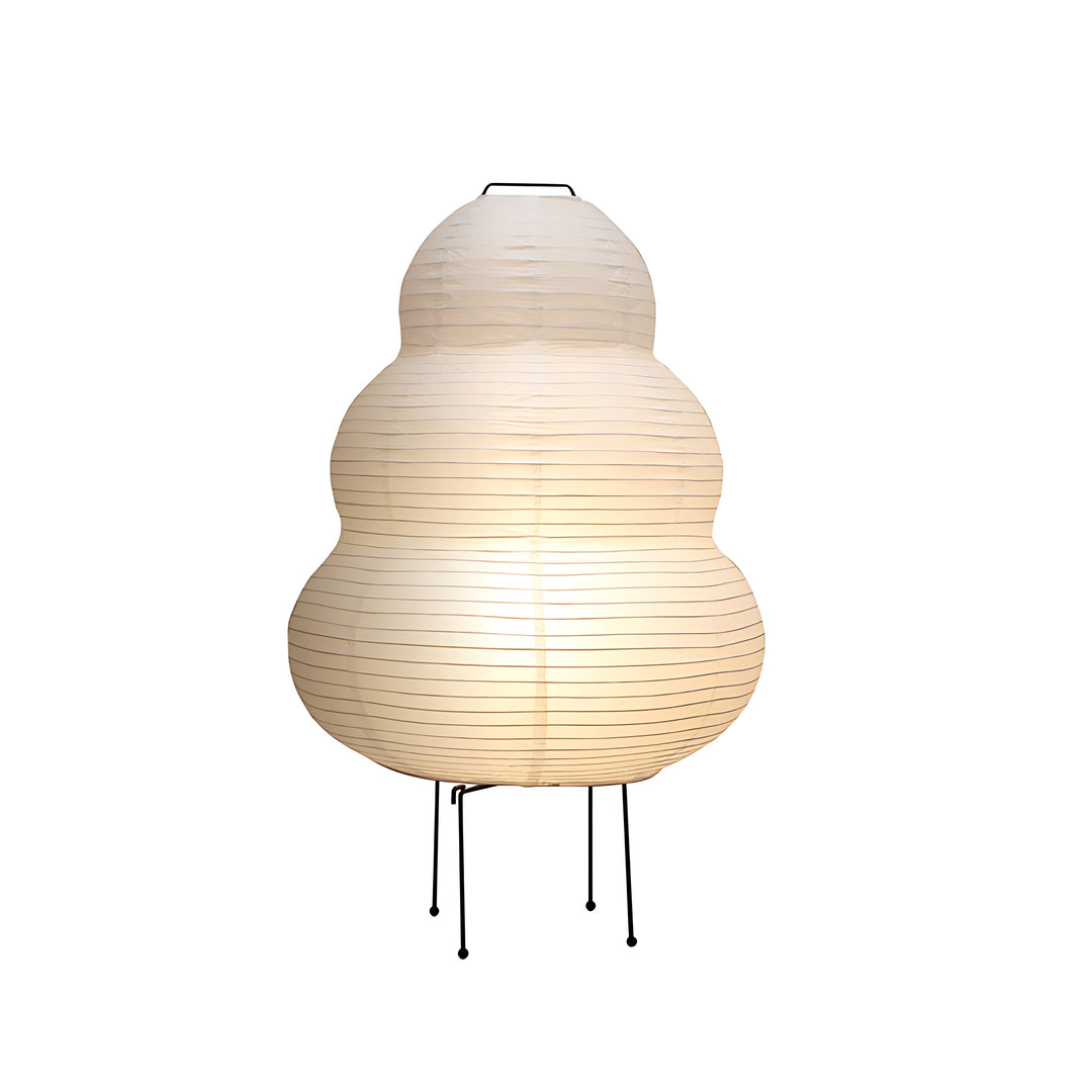 Minimalist Rice Paper Table Lamp with Tri-Color Light – Japanese Wabi-Sabi Design 14