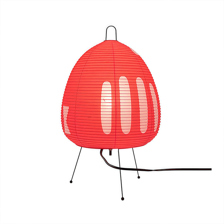 Minimalist Rice Paper Table Lamp with Tri-Color Light – Japanese Wabi-Sabi Design 9