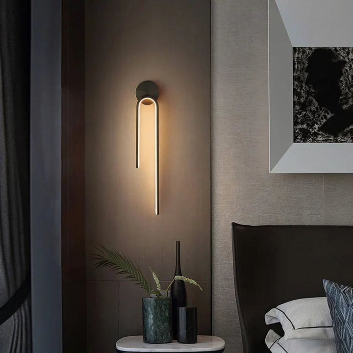 Minimalist Scandinavian LED Wall Lamp – Slim Design for Bedroom and Bathroom 1