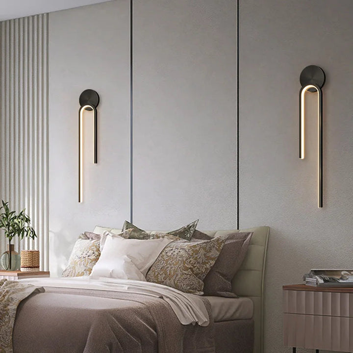 Minimalist Scandinavian LED Wall Lamp – Slim Design for Bedroom and Bathroom 2
