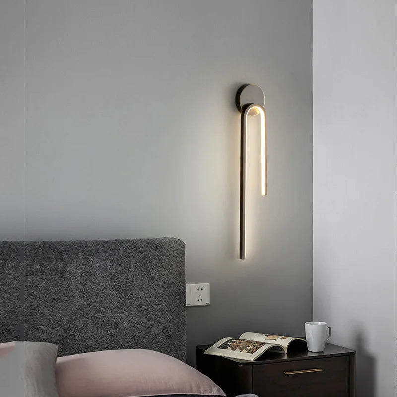 Minimalist Scandinavian LED Wall Lamp – Slim Design for Bedroom and Bathroom 3