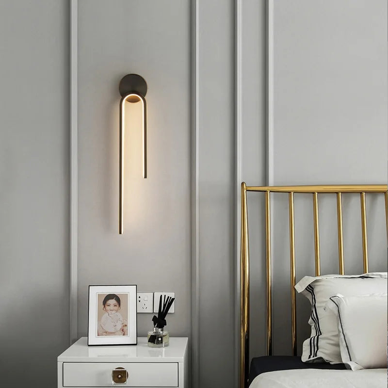 Minimalist Scandinavian LED Wall Lamp – Slim Design for Bedroom and Bathroom 4
