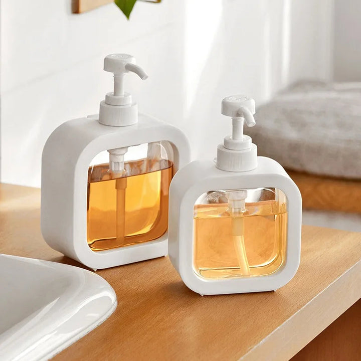 Minimalist Soap Dispenser – Scandinavian Design Hand Soap Dispenser for Kitchen and Bathroom, Durable ABS and PVC Construction 0