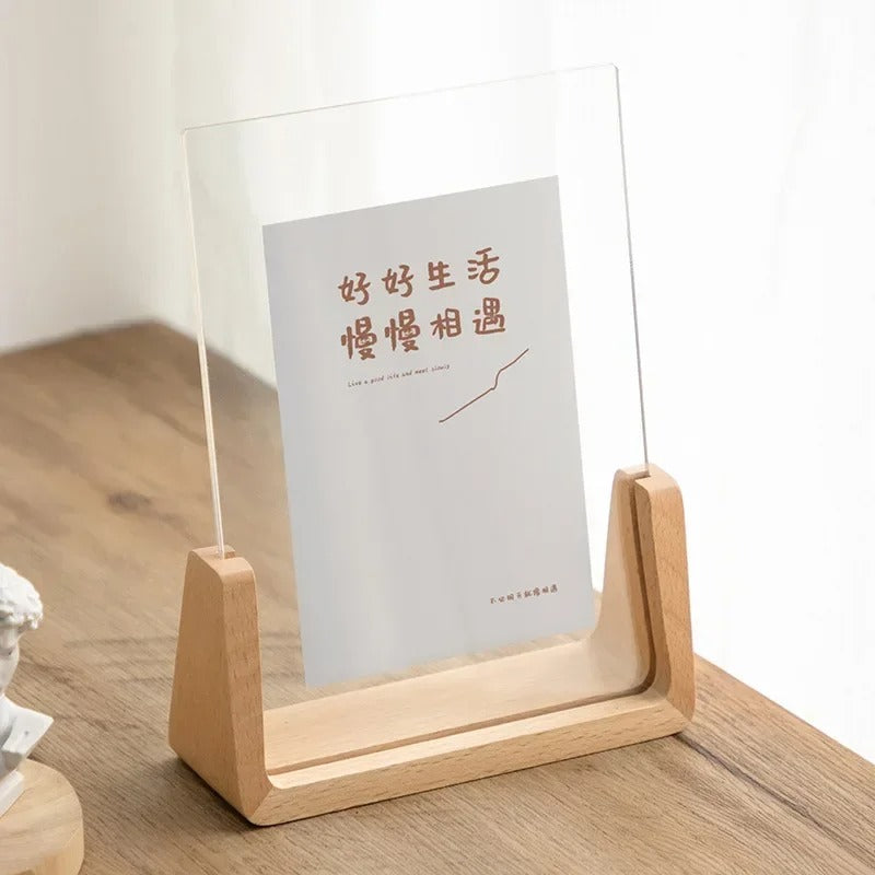 Minimalist Wooden Photo Frames with Floating Design – Beechwood and Acrylic Display 0