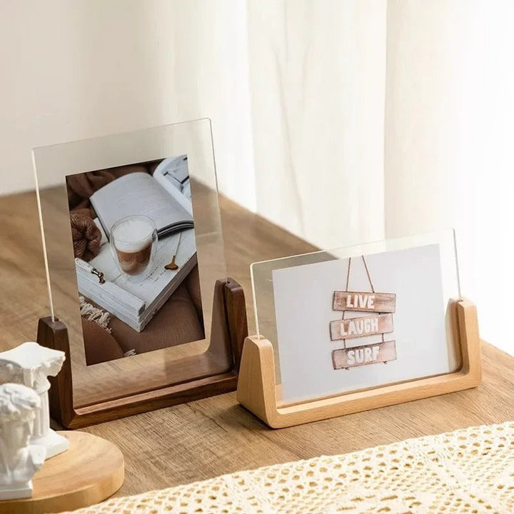 Minimalist Wooden Photo Frames with Floating Design – Beechwood and Acrylic Display 1