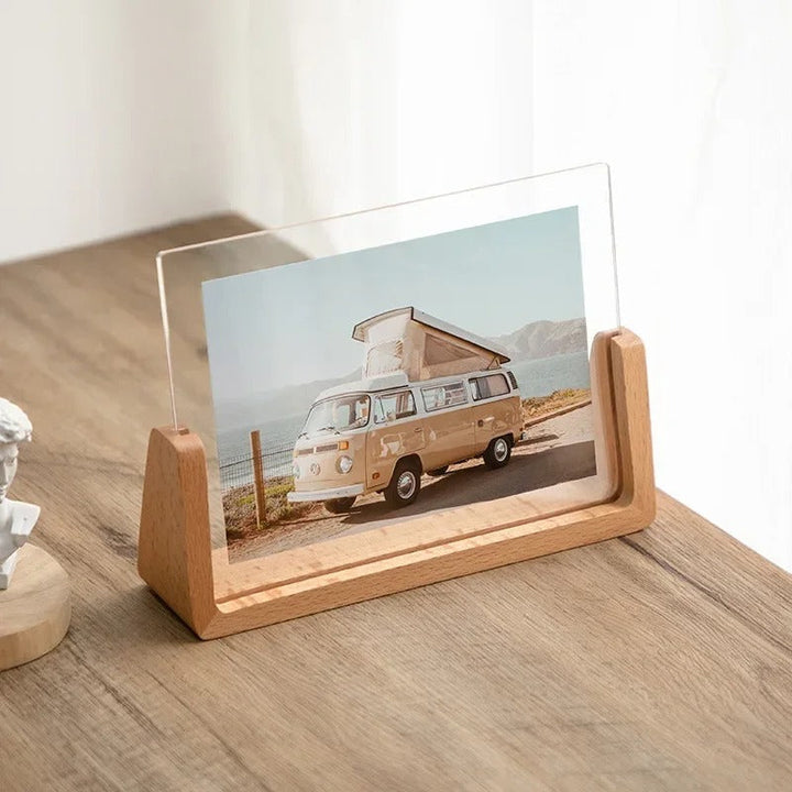 Minimalist Wooden Photo Frames with Floating Design – Beechwood and Acrylic Display 4