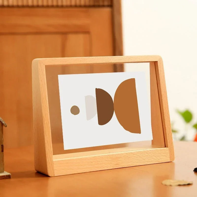 Minimalist Wooden Photo Frames with Floating Design – Beechwood and Acrylic Display 8