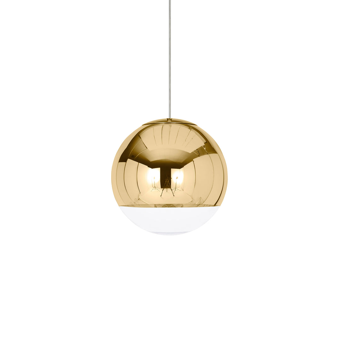Mirror Ball Pendant Light – Modern Kitchen Pendant Lighting in Gold and Chrome, Adjustable Height, Reflective Design 1