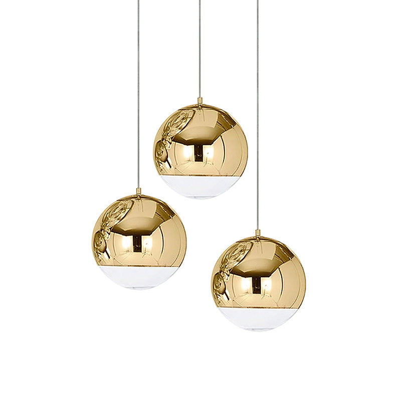 Mirror Ball Pendant Light – Modern Kitchen Pendant Lighting in Gold and Chrome, Adjustable Height, Reflective Design 11