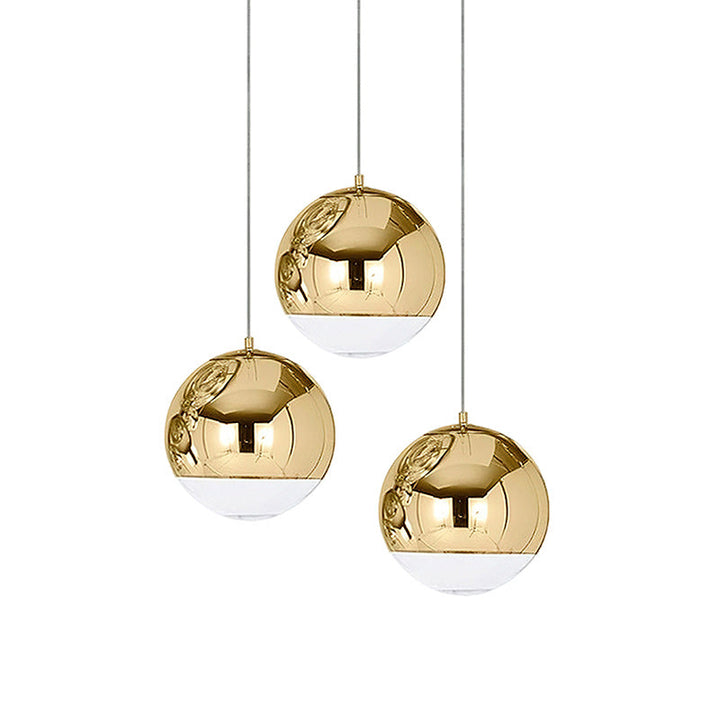Mirror Ball Pendant Light – Modern Kitchen Pendant Lighting in Gold and Chrome, Adjustable Height, Reflective Design 11