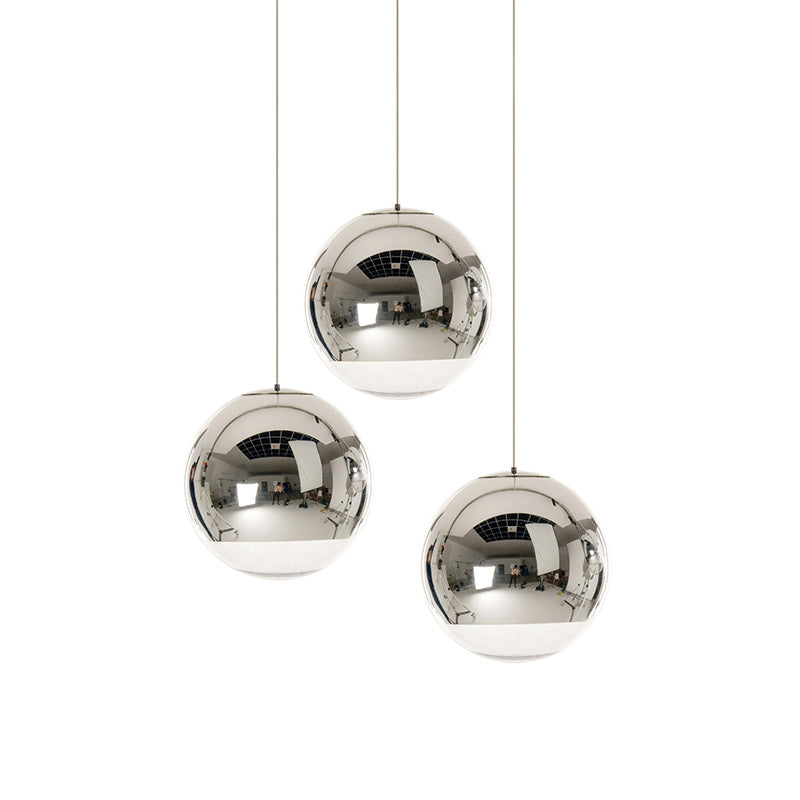 Mirror Ball Pendant Light – Modern Kitchen Pendant Lighting in Gold and Chrome, Adjustable Height, Reflective Design 13