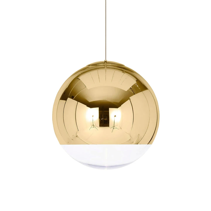 Mirror Ball Pendant Light – Modern Kitchen Pendant Lighting in Gold and Chrome, Adjustable Height, Reflective Design 16