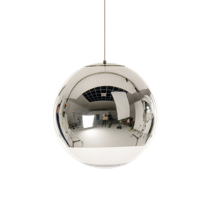 Mirror Ball Pendant Light – Modern Kitchen Pendant Lighting in Gold and Chrome, Adjustable Height, Reflective Design 17
