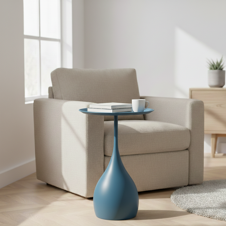 Mobile Round Side Table with Light-Luxury Design – Compact and Stylish for Sofa or Bed 4