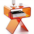 Modern Acrylic Side Table – Transparent, Compact Design for Living Room or Bedroom 0