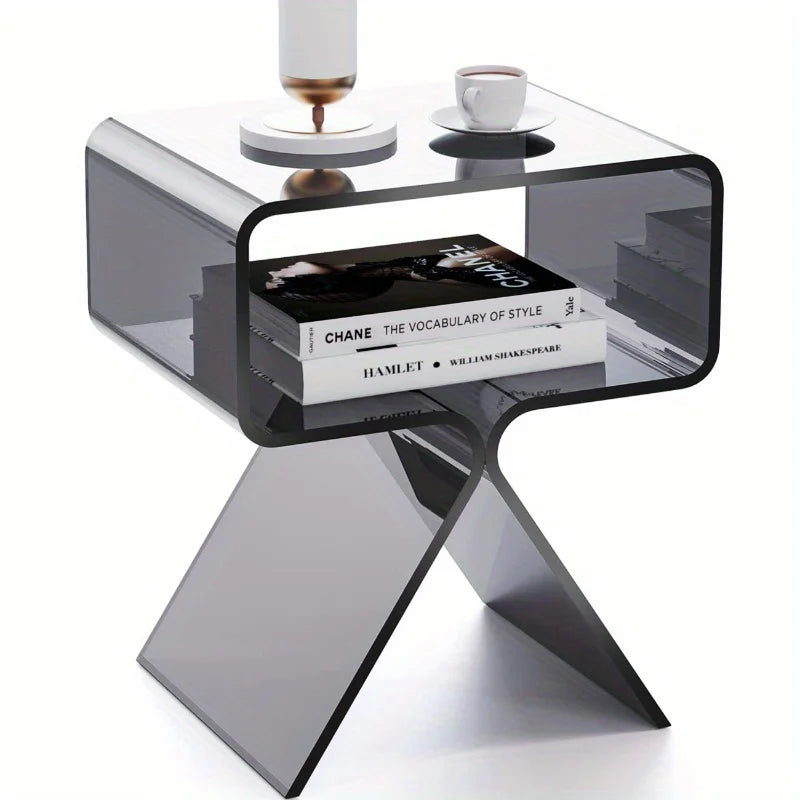 Modern Acrylic Side Table – Transparent, Compact Design for Living Room or Bedroom 7