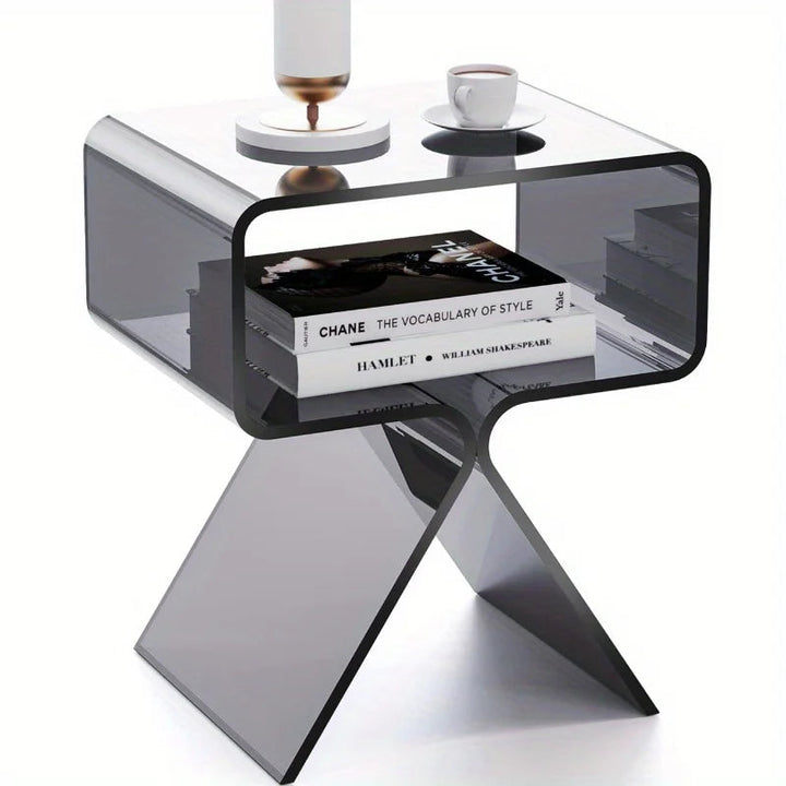 Modern Acrylic Side Table – Transparent, Compact Design for Living Room or Bedroom 7