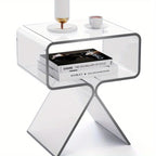Modern Acrylic Side Table – Transparent, Compact Design for Living Room or Bedroom 8