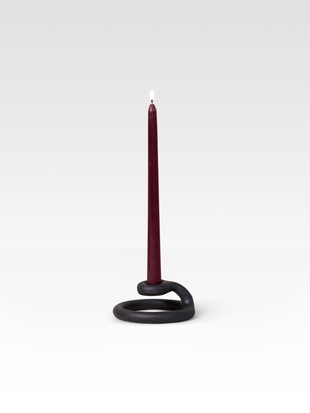 Modern Black Candlestick Holder, 12-Inch Minimalist Design for Elegant Home Decor 0