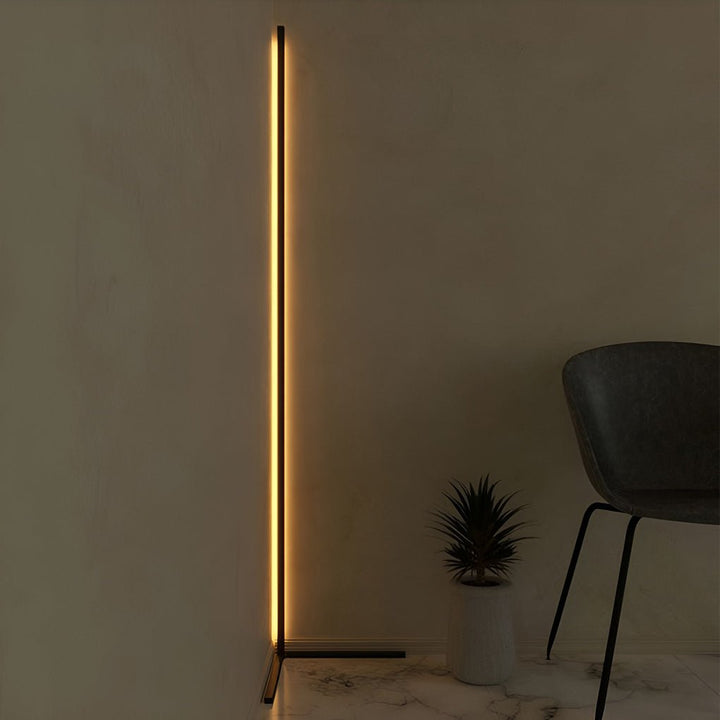 Modern Black Floor Lamp – RGB Corner Standing Lamp with Remote Control for Living Room, Energy-Efficient LED Lighting 0