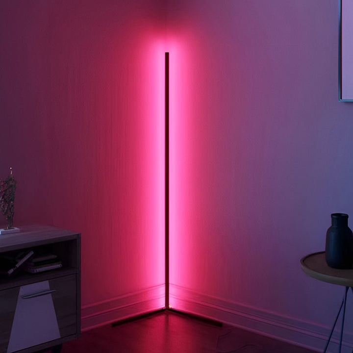 Modern Black Floor Lamp – RGB Corner Standing Lamp with Remote Control for Living Room, Energy-Efficient LED Lighting 8